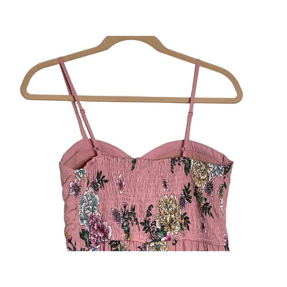 BAND OF GYPSIES‎ | WOMENS MOISSANITE CORSET BODICE WIDE LEG JUMPSUIT PINK FLORAL - Picture 3 of 8